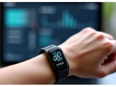 WHOOP 4.0 tracker on a wrist, with clean interface showing biometric data